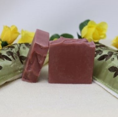 Our By the Sea Soap Shoppe Raspberry Potato soap is a reddish brown colour and is scented with a Raspberry fragrance. We use potato water in the soap which give your skin vitamins and minerals from the potato water. Handmade in Prince Edward Island. Moisturizing, natural ingredients, vegan. $7.00 each, 3 for $20